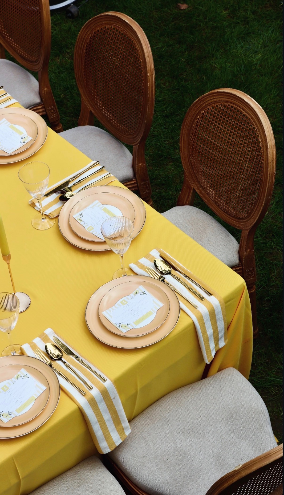 Yellow Table Setting